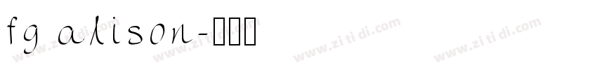 fg alison字体转换